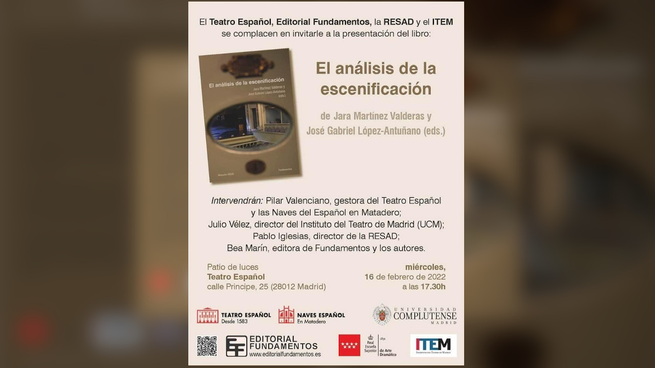 Presentación del libro: El análisis de la escenificación